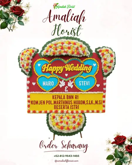 Papan Bunga Pernikahan Kedunglerep